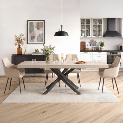 Masa extensibila Mebel Elite Hampton 160-240 (Cashmere/Black) Thumb