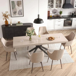 Masa extensibila Mebel Elite Hampton 160-240 (Cashmere/Black) Thumb