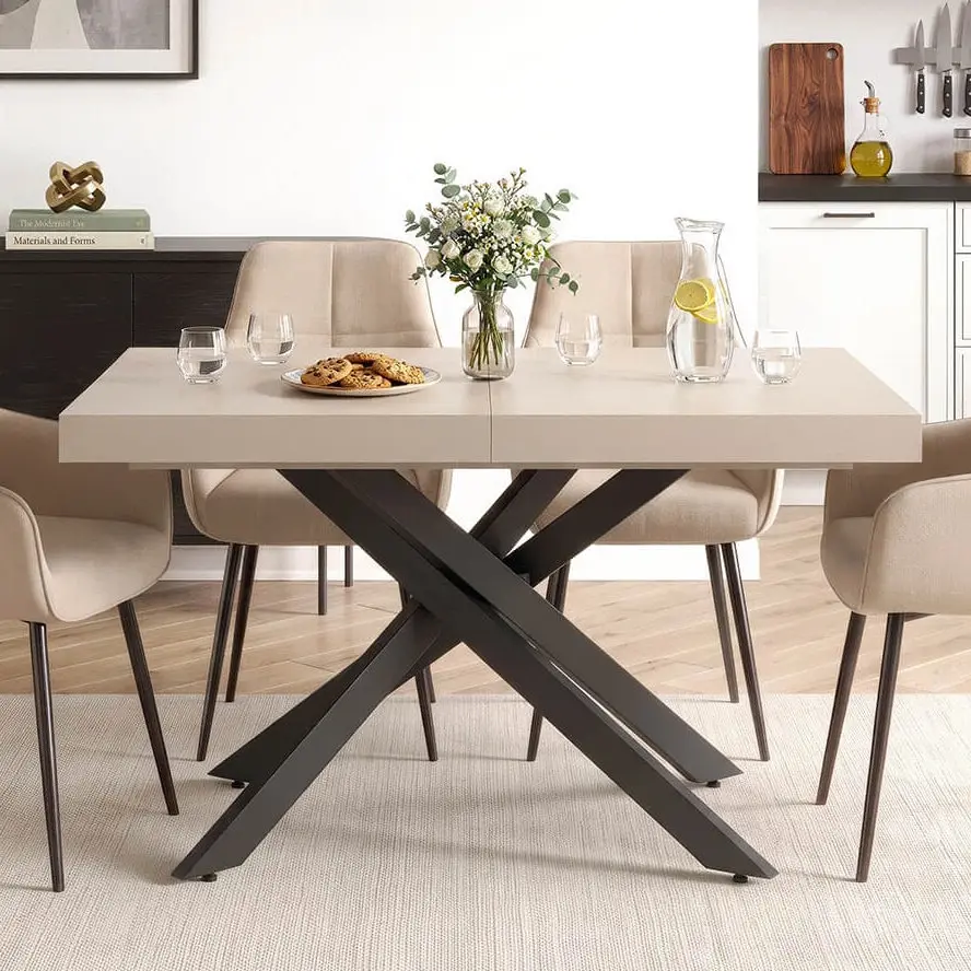 Masa extensibila Mebel Elite Hampton 160-240 (Cashmere/Black)