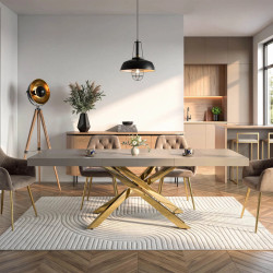Masa extensibila Mebel Elite Hampton 160-240 (Cashmere/Gold) Thumb