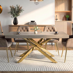 Masa extensibila Mebel Elite Hampton 160-240 (Cashmere/Gold)