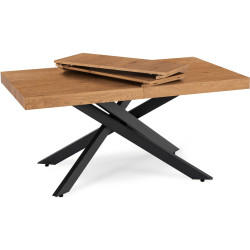 Стол раскладной Mebel Elite Hampton 160/240 (Golden Oak/Black) Thumb