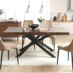 Стол раскладной Mebel Elite Hampton 160/240 (Rustic Oak/Black)
