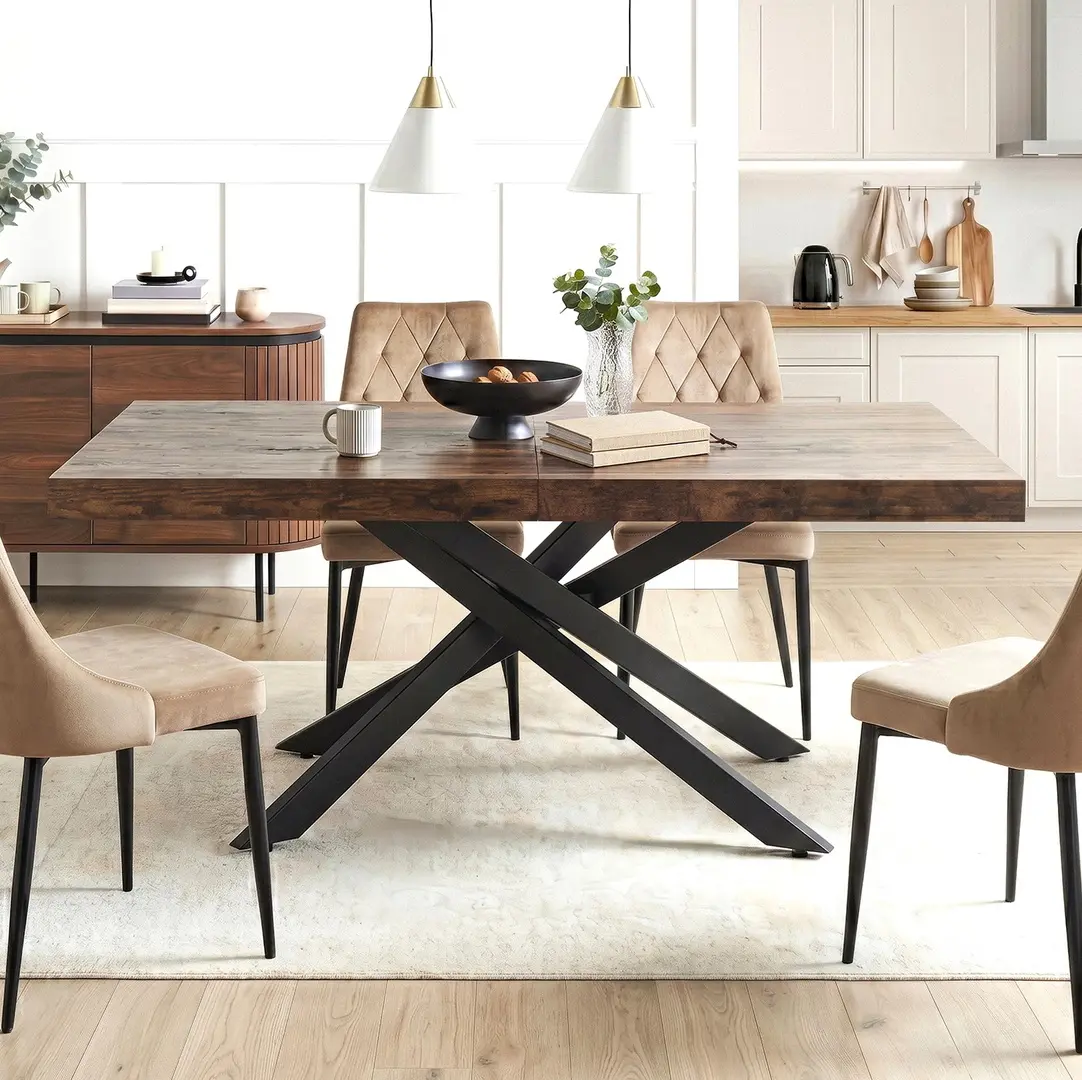 Стол раскладной Mebel Elite Hampton 160/240 (Rustic Oak/Black)