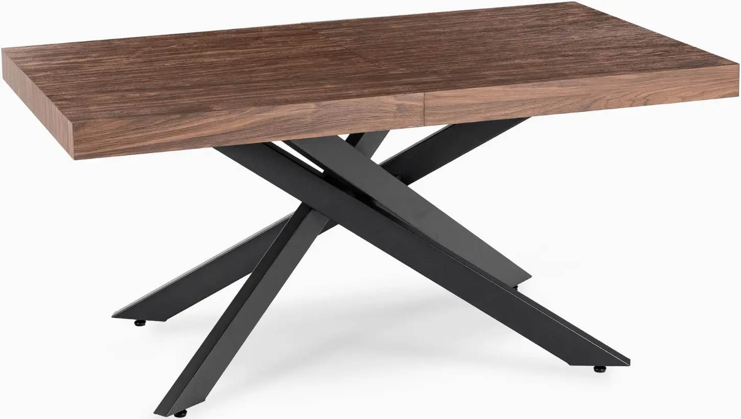 Стол раскладной Mebel Elite Hampton 160/240 (Walnut/Black) - 2
