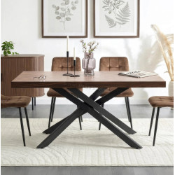 Стол раскладной Mebel Elite Hampton 160/240 (Walnut/Black)
