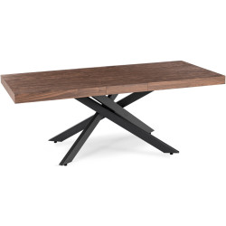 Стол раскладной Mebel Elite Hampton 160/240 (Walnut/Black) Thumb