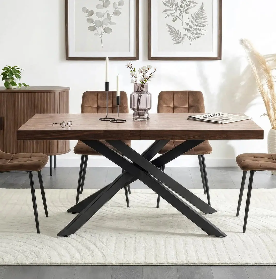 Стол раскладной Mebel Elite Hampton 160/240 (Walnut/Black)