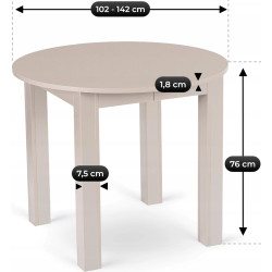 Стол раскладной Mebel Elite Harry 102/142 (Cashmere) Thumb