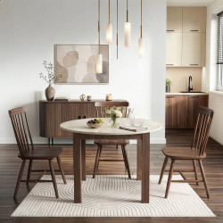 Стол раскладной Mebel Elite Harry 102-142 (Travertine/Nice Walnut) Thumb