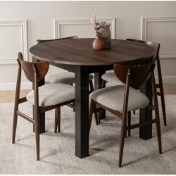 Стол раскладной Mebel Elite Harry 102/142 (Walnut/Black) Thumb