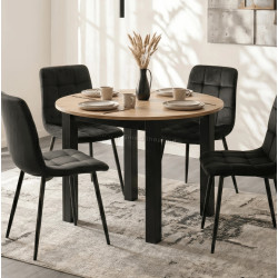 Стол раскладной Mebel Elite Harry 92/132 (Craft Oak/Black)