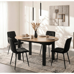 Стол раскладной Mebel Elite Harry 92/132 (Craft Oak/Black) Thumb
