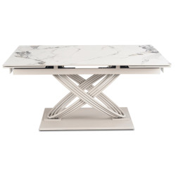 Masa extensibila Mebel Elite Ibiza 160-240 (White Marble/Cashmere) Thumb