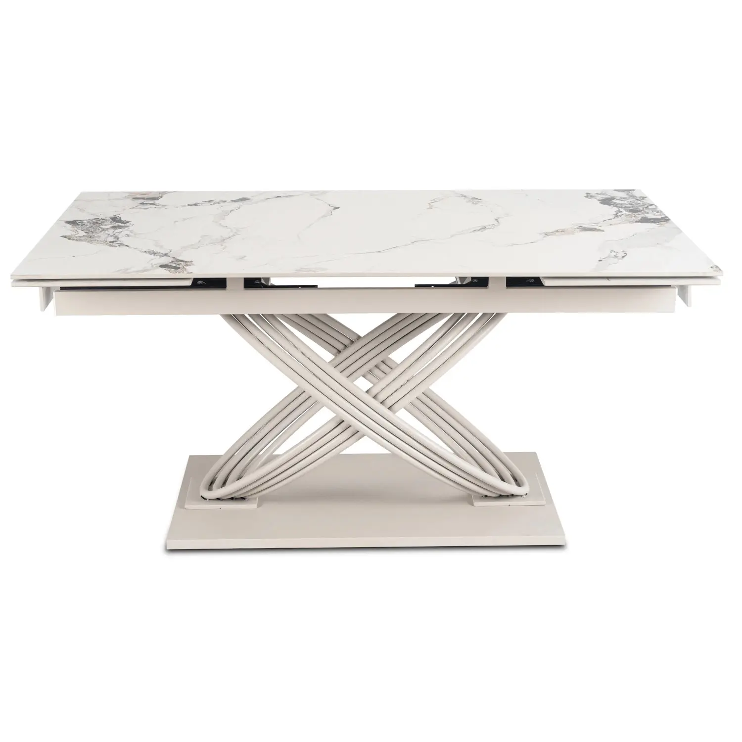 Masa extensibila Mebel Elite Ibiza 160-240 (White Marble/Cashmere) - 3