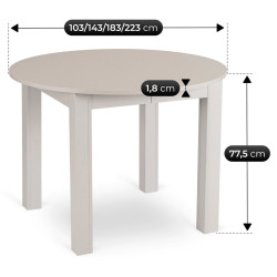 Masa extensibila Mebel Elite James 103-223 (Cashmere) Thumb