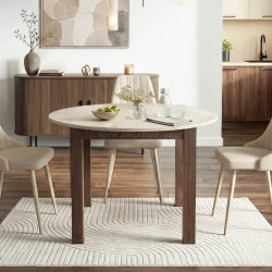 Masa extensibila Mebel Elite James 103-223 (Travertine/Nice Walnut)