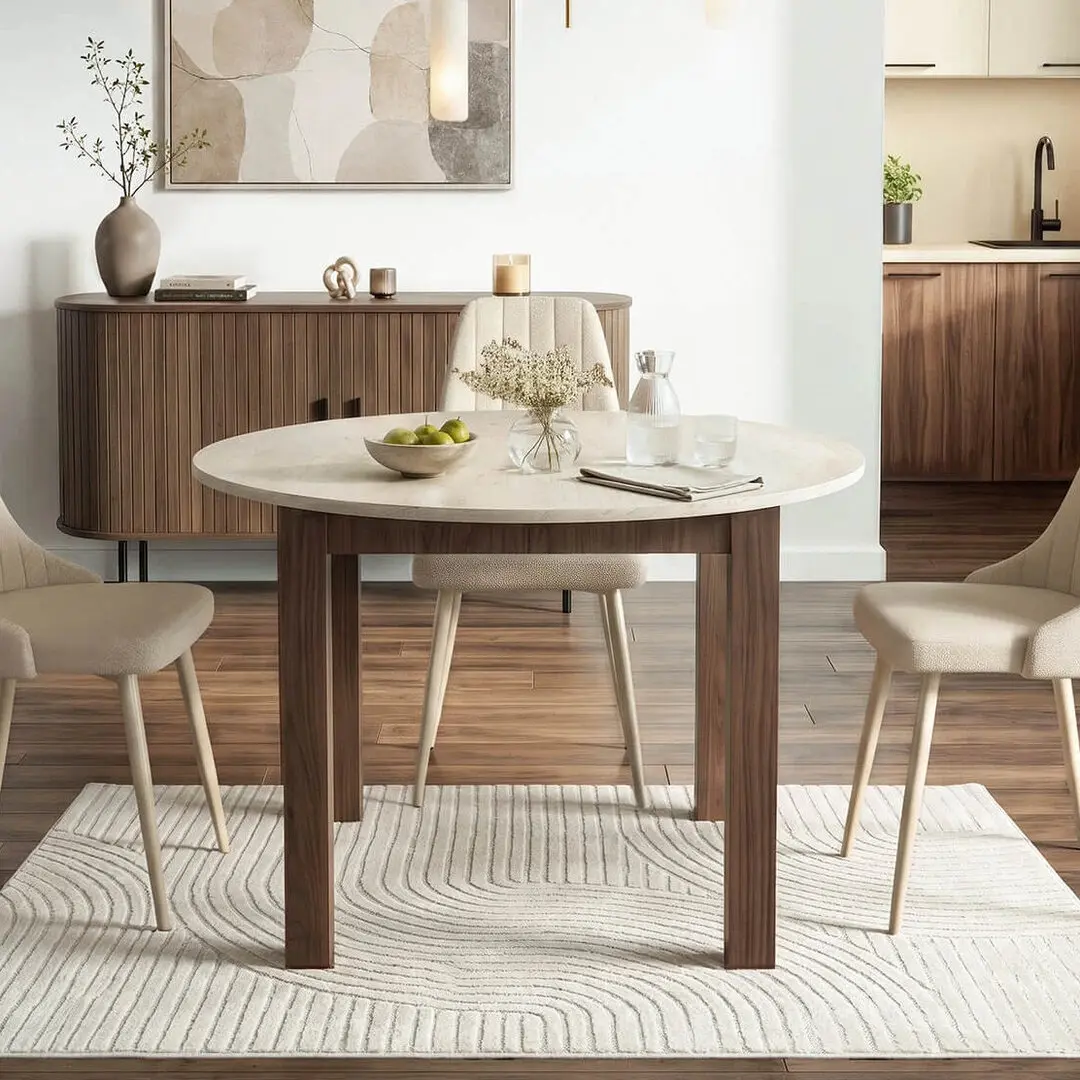 Masa extensibila Mebel Elite James 103-223 (Travertine/Nice Walnut)