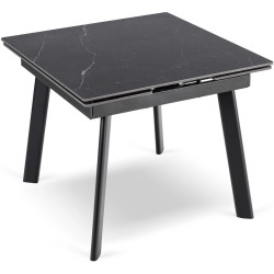 Стол раскладной Mebel Elite Lares 90/150 (Black Marble/Black) Thumb