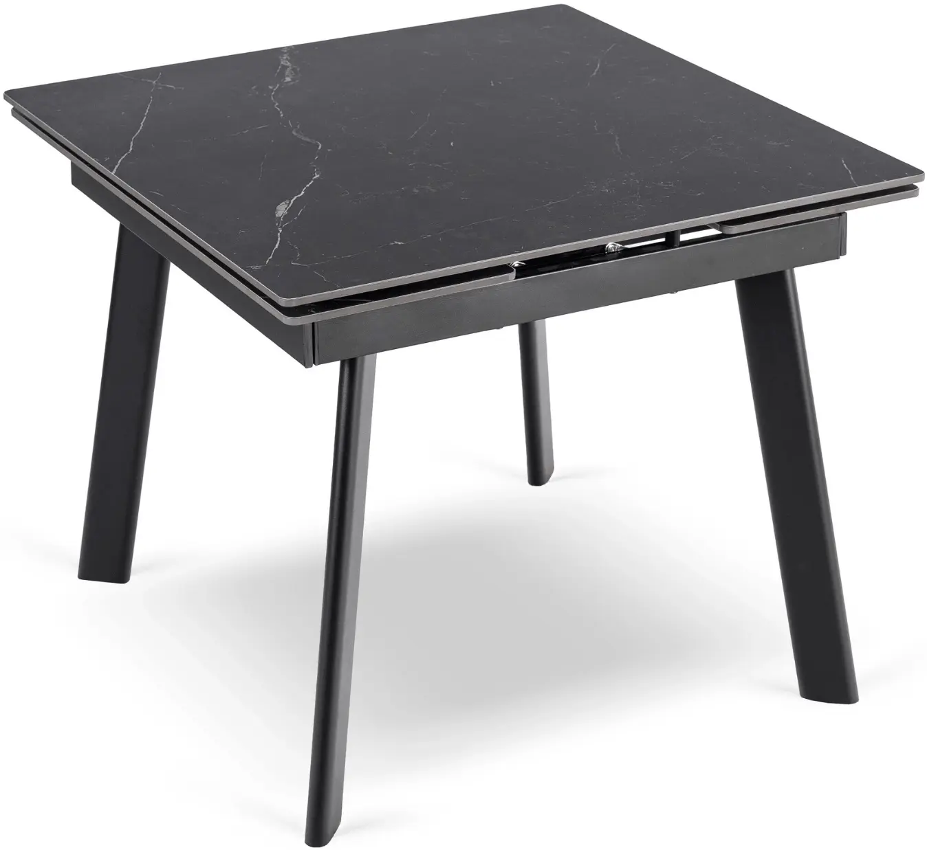 Стол раскладной Mebel Elite Lares 90/150 (Black Marble/Black) - 2