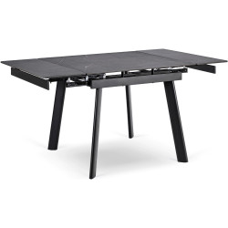 Стол раскладной Mebel Elite Lares 90/150 (Black Marble/Black) Thumb