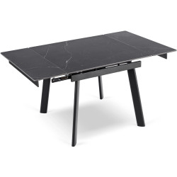 Стол раскладной Mebel Elite Lares 90/150 (Black Marble/Black) Thumb