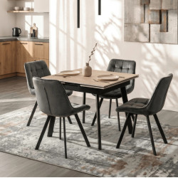 Стол раскладной Mebel Elite Lares 90/150 (Oak/Black) Thumb