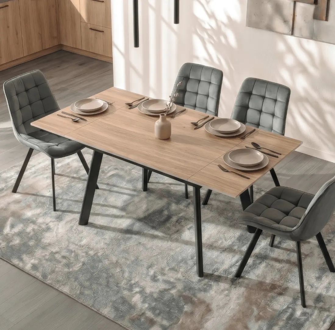 Стол раскладной Mebel Elite Lares 90/150 (Oak/Black)