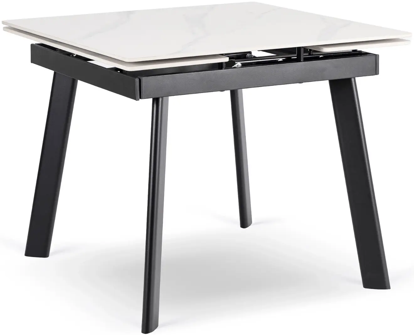 Стол раскладной Mebel Elite Lares 90/150 (White Marble/Black) - 3