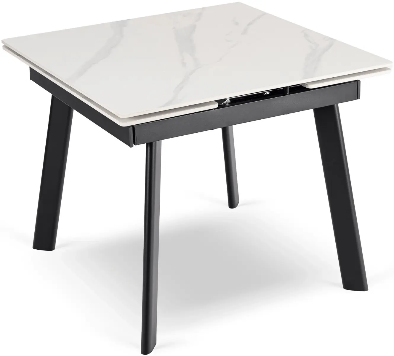 Стол раскладной Mebel Elite Lares 90/150 (White Marble/Black) - 4