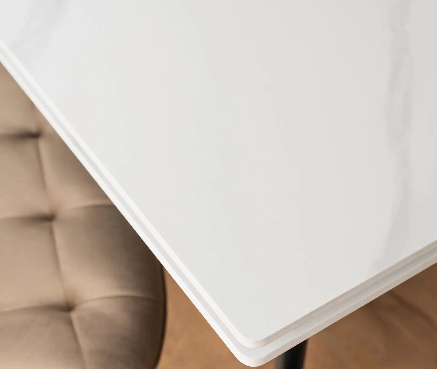 Стол раскладной Mebel Elite Lares 90/150 (White Marble/Black) - 7