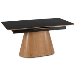 Masa extensibila Mebel Elite Lizbona 160/200 (Black/Oak) Thumb