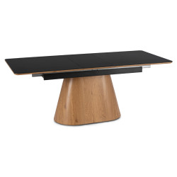 Masa extensibila Mebel Elite Lizbona 160/200 (Black/Oak) Thumb