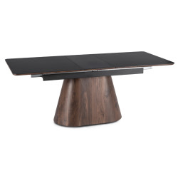 Стол раскладной Mebel Elite Lizbona 160/200 (Black/Walnut) Thumb