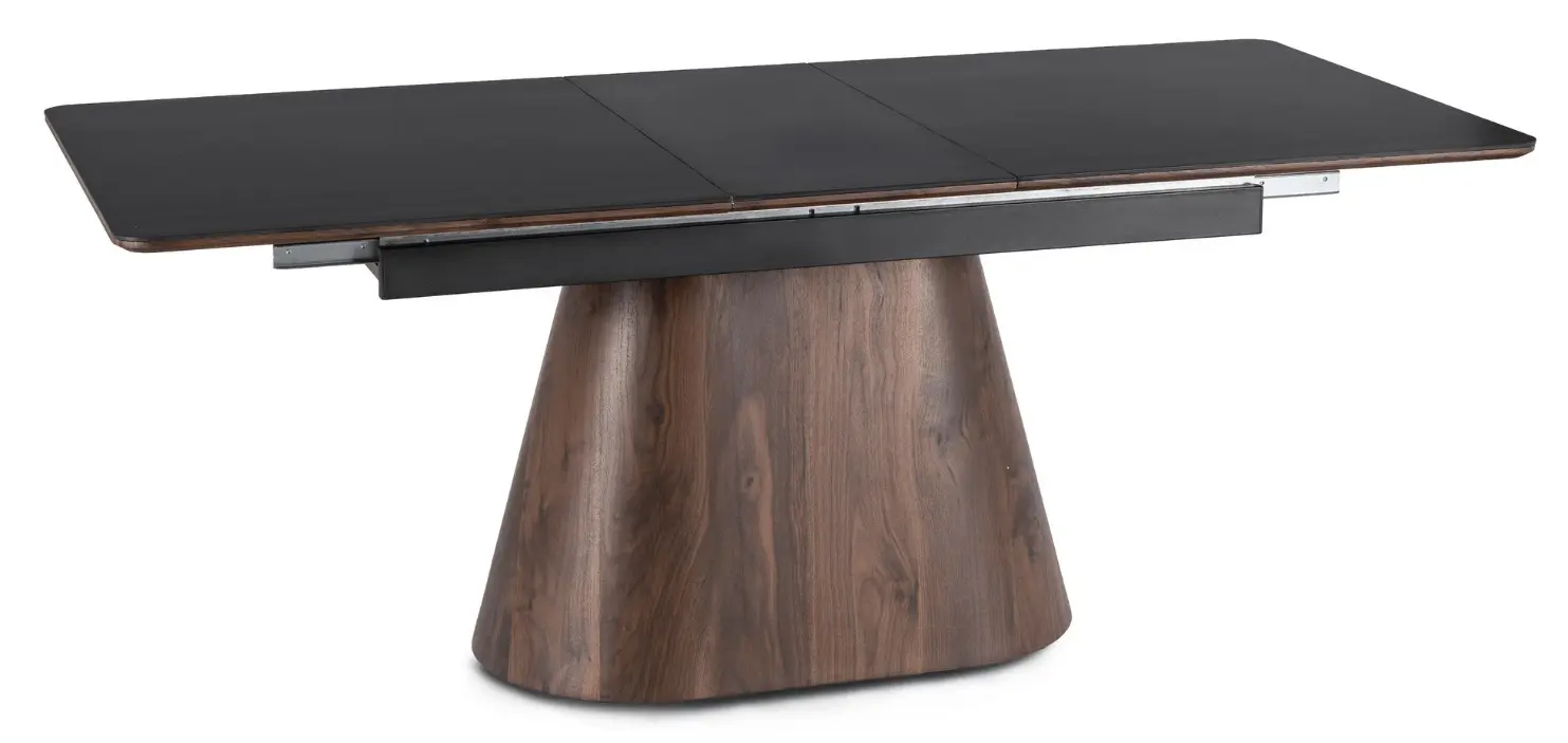 Стол раскладной Mebel Elite Lizbona 160/200 (Black/Walnut)