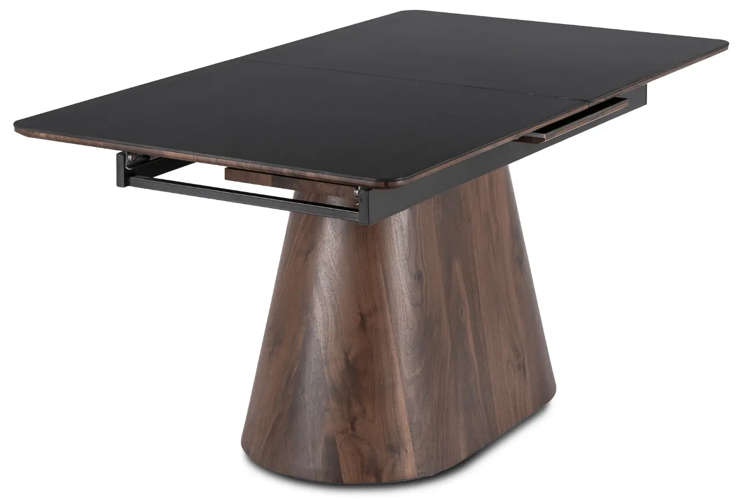 Стол раскладной Mebel Elite Lizbona 160/200 (Black/Walnut)