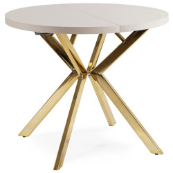 Стол раскладной Mebel Elite Lugo 90-190 (Cashmere/Gold) Thumb