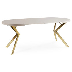 Стол раскладной Mebel Elite Lugo 90-190 (Cashmere/Gold) Thumb