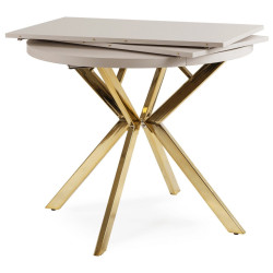 Стол раскладной Mebel Elite Lugo 90-190 (Cashmere/Gold) Thumb