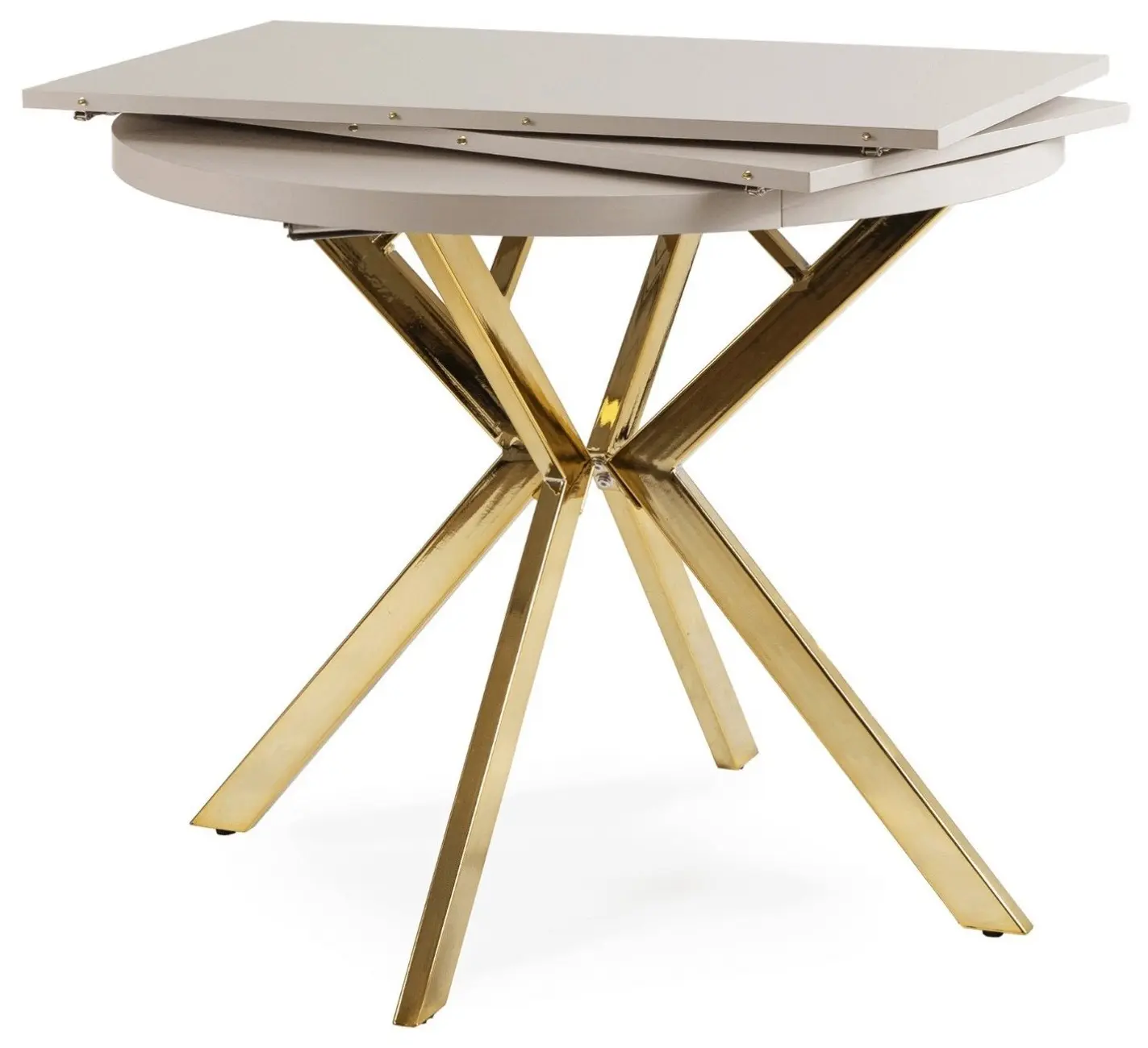 Стол раскладной Mebel Elite Lugo 90-190 (Cashmere/Gold) - 5