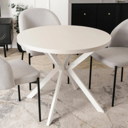 Masa extensibila Mebel Elite Lugo 90-190 (Cashmere/White)