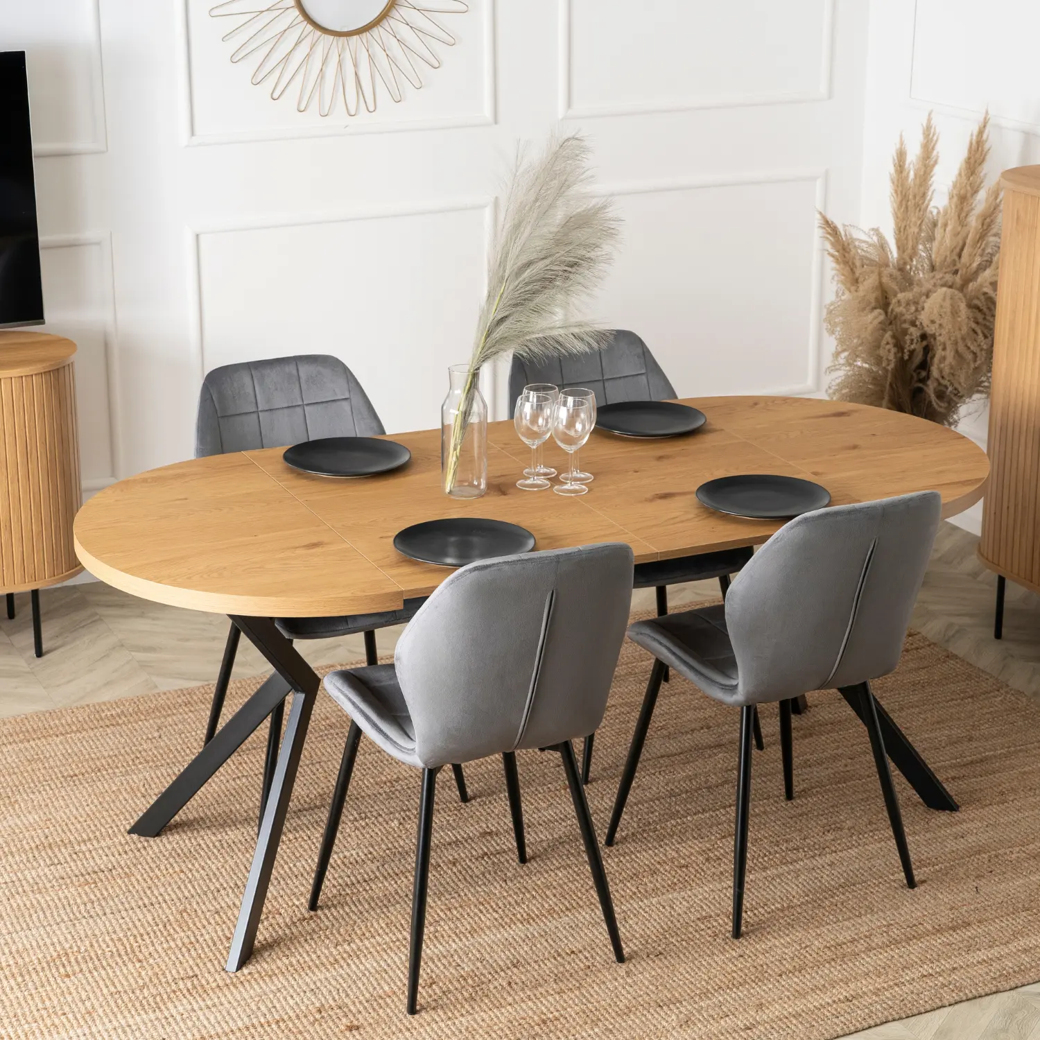 Стол раскладной Mebel Elite Lugo 90-190 (Golden Oak/Back) - 9