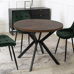 Masa extensibila Mebel Elite Lugo 90-190 (Rustic Oak/Black) Thumb