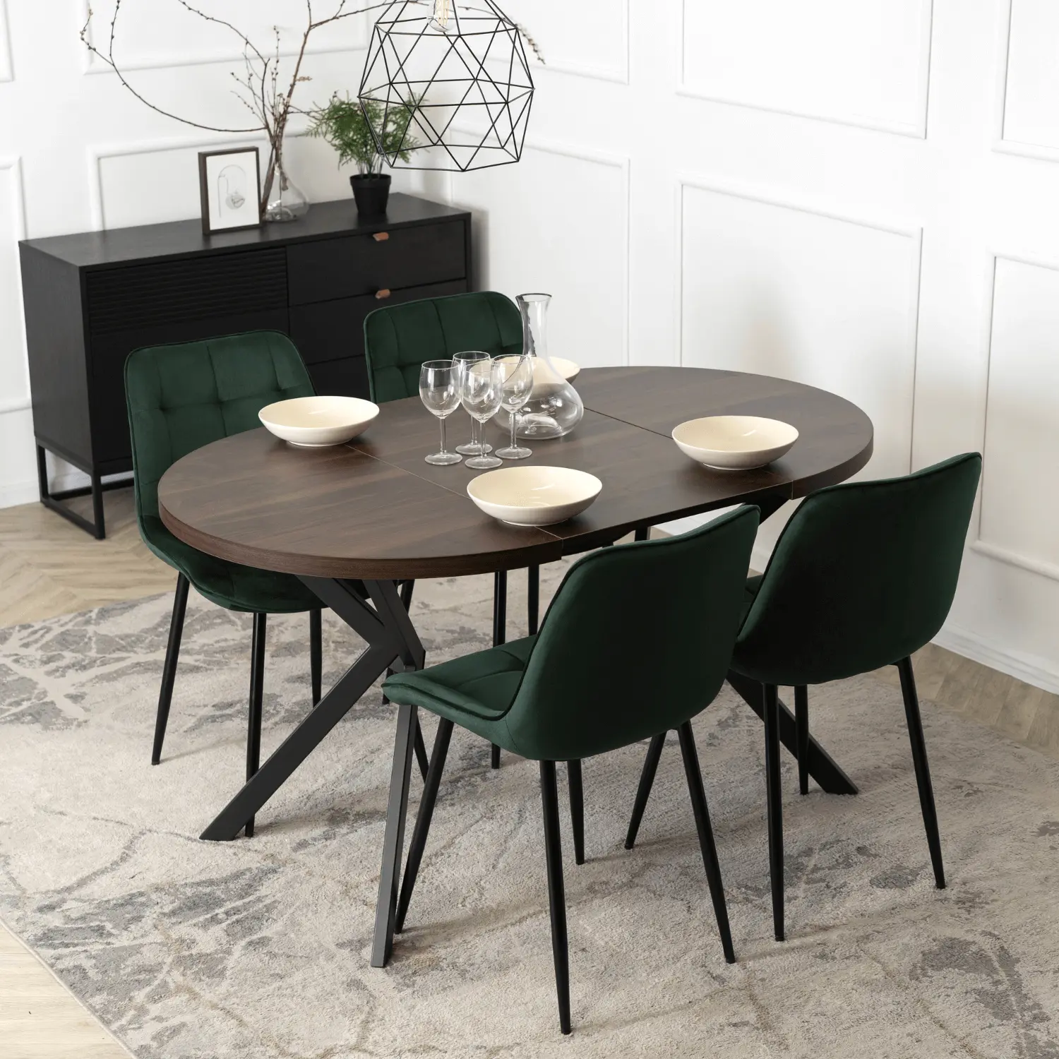 Стол раскладной Mebel Elite Lugo 90-190 (Walnut/Back) - 9