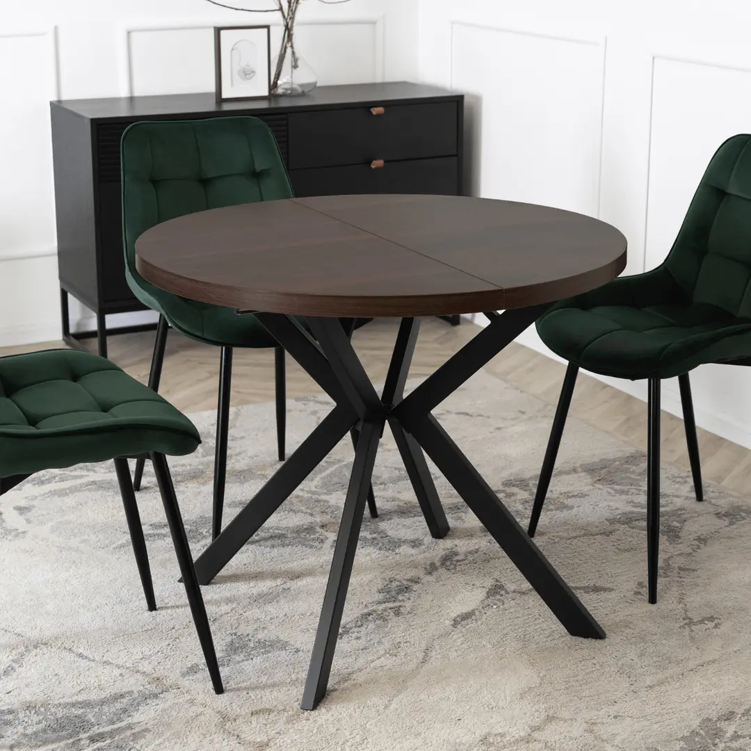 Стол раскладной Mebel Elite Lugo 90-190 (Walnut/Back)