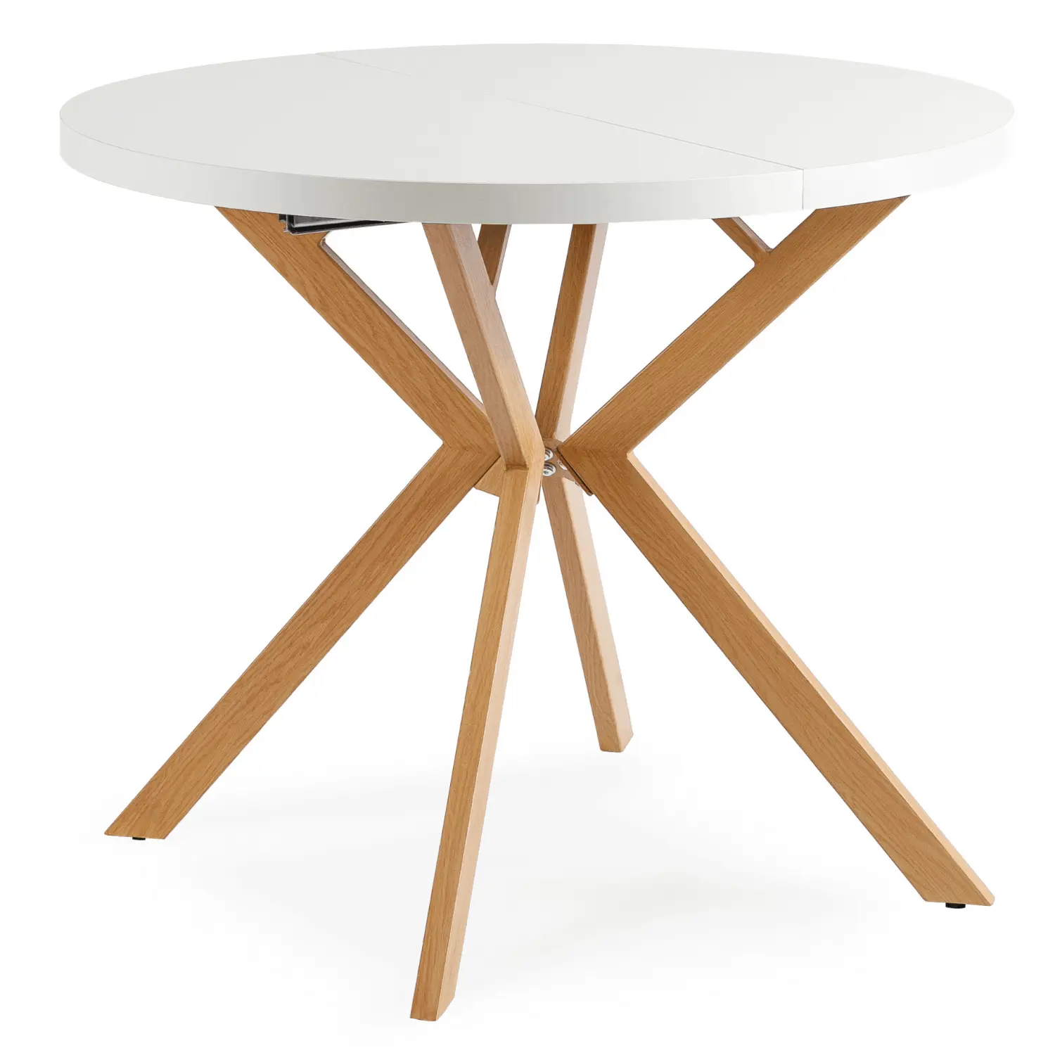 Стол раскладной Mebel Elite Lugo 90-190 (White/Scandinavian Oak)