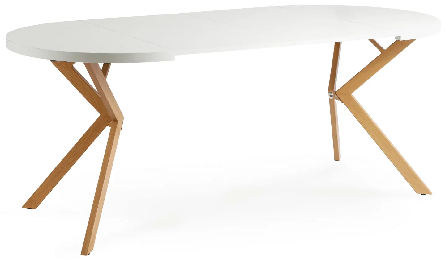 Стол раскладной Mebel Elite Lugo 90-190 (White/Scandinavian Oak)