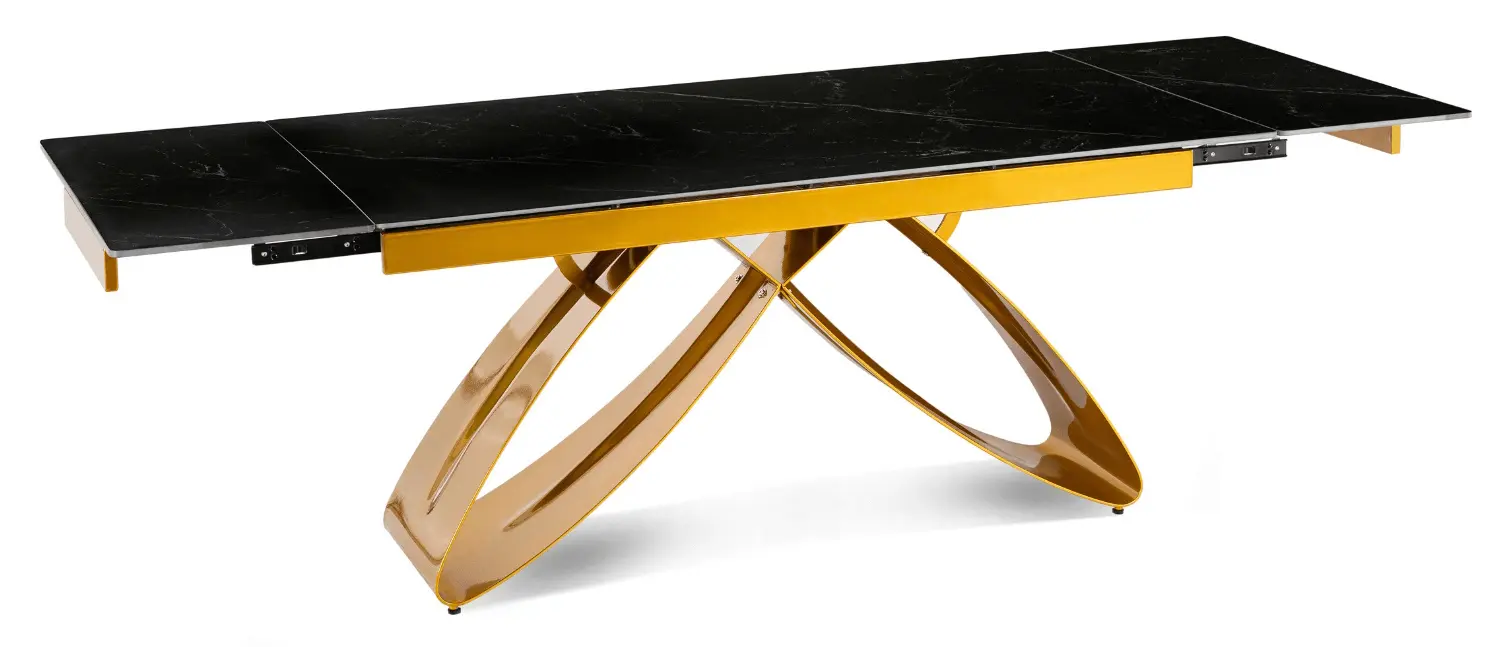 Masa extensibila Mebel Elite Luigi 160/240 (Black Marble/Gold)