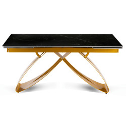 Masa extensibila Mebel Elite Luigi 160/240 (Black Marble/Gold) Thumb