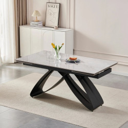 Masa extensibila Mebel Elite Luigi 160/240 (Grey Marble/Black) Thumb